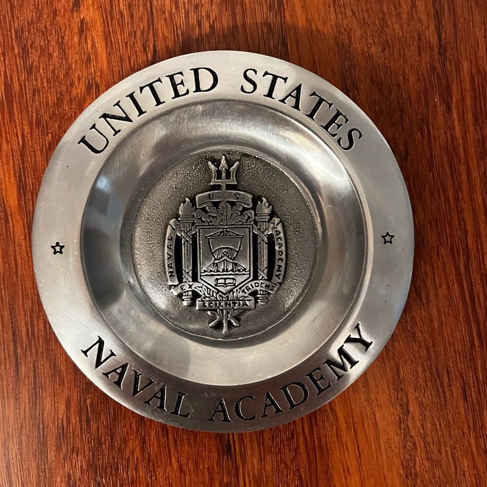 Pewtarex United States Naval Academy Metal Plate Collectible